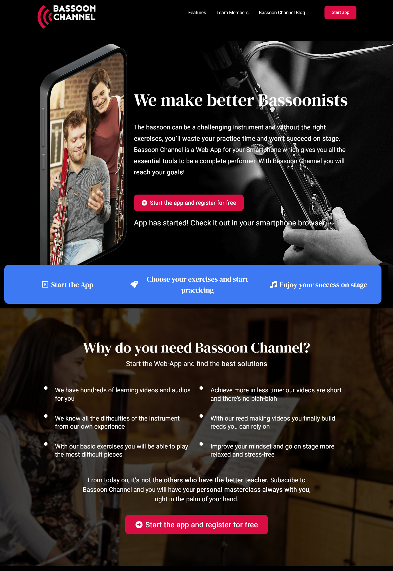 The Bassoon Channel — Learning, Practice & Performance Platform